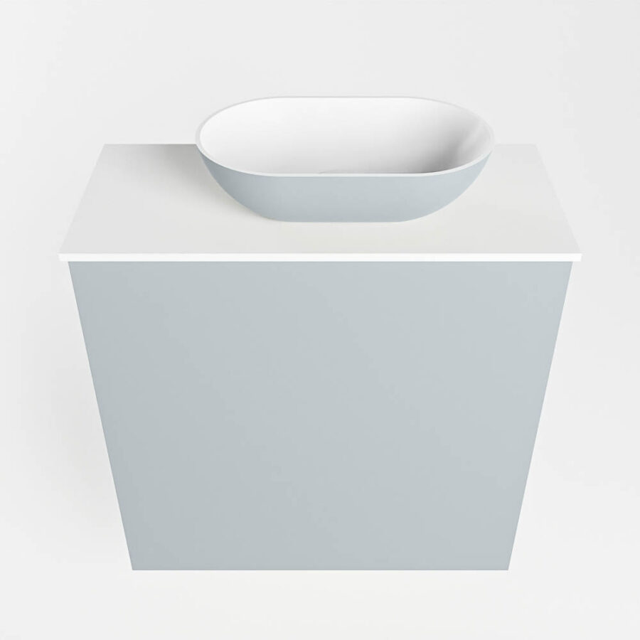 MONDIAZ FOWY toiletmeubel 50cm kleur clay. Waskom positie rechts kleur clay | talc. Met 1 kraangat - Afbeelding 5