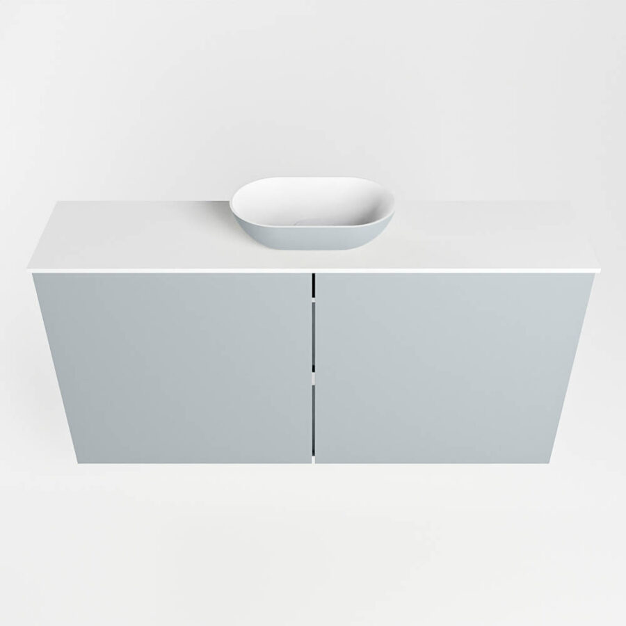 MONDIAZ FOWY toiletmeubel 100cm kleur clay. Waskom positie midden kleur clay | talc. Met 1 kraangat - Afbeelding 5