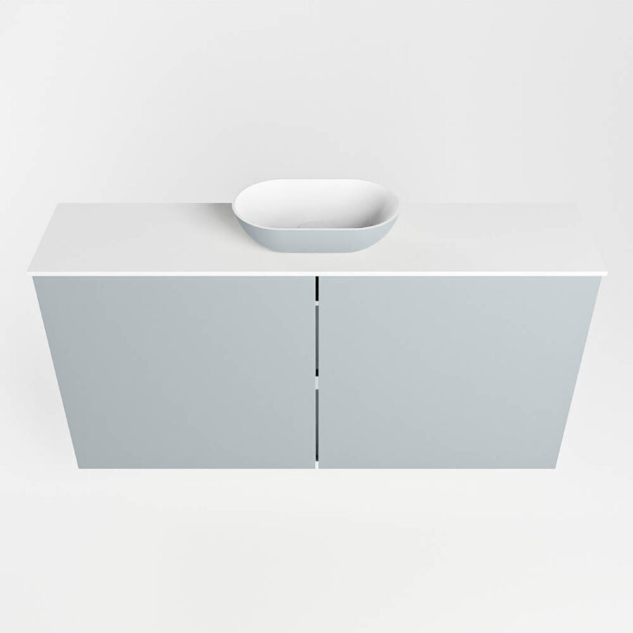 MONDIAZ FOWY toiletmeubel 100cm kleur clay. Waskom positie midden kleur clay | talc. Zonder kraangat - Afbeelding 5