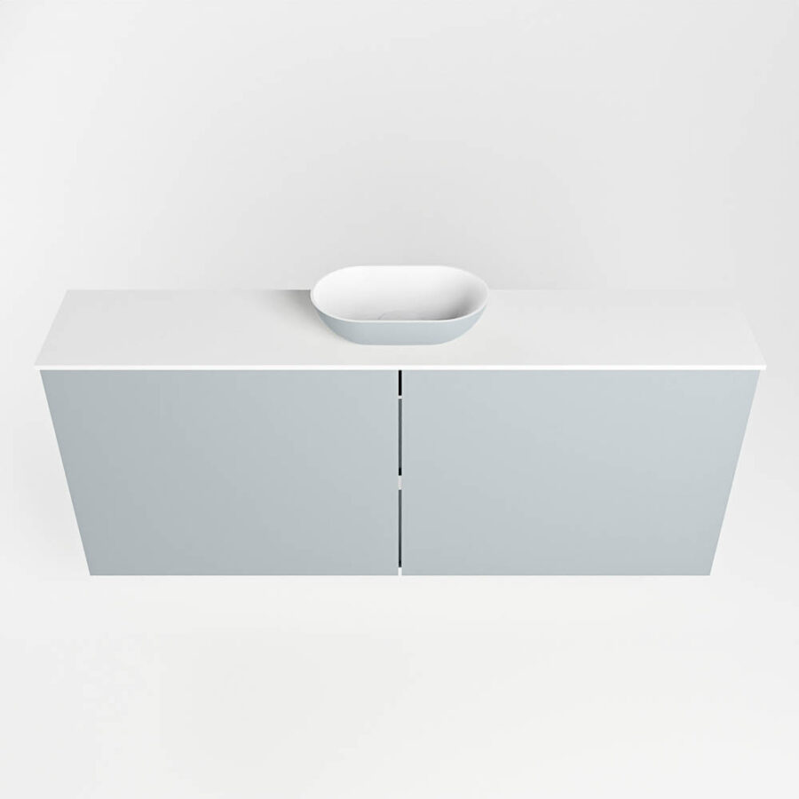 MONDIAZ FOWY toiletmeubel 120cm kleur clay. Waskom positie midden kleur clay | talc. Met 1 kraangat - Afbeelding 5