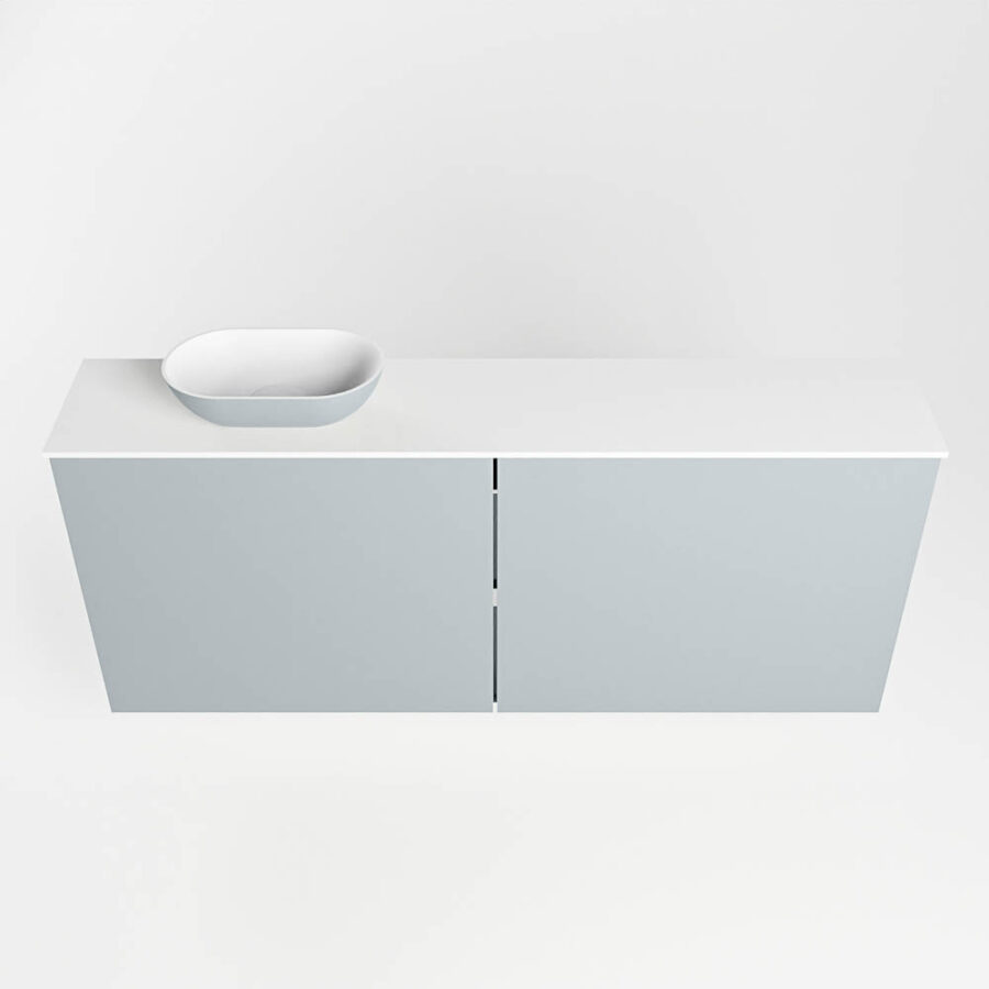 MONDIAZ FOWY toiletmeubel 120cm kleur clay. Waskom positie links kleur clay | talc. Met 1 kraangat - Afbeelding 5