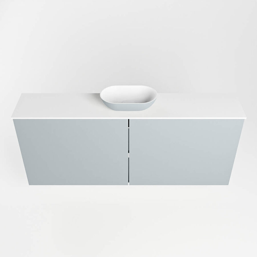 MONDIAZ FOWY toiletmeubel 120cm kleur clay. Waskom positie midden kleur clay | talc. Zonder kraangat - Afbeelding 5