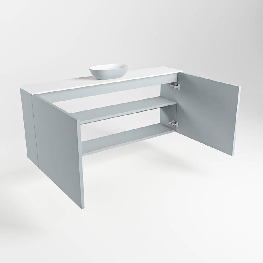 MONDIAZ FOWY toiletmeubel 120cm kleur clay. Waskom positie midden kleur clay | talc. Met 1 kraangat - Afbeelding 6