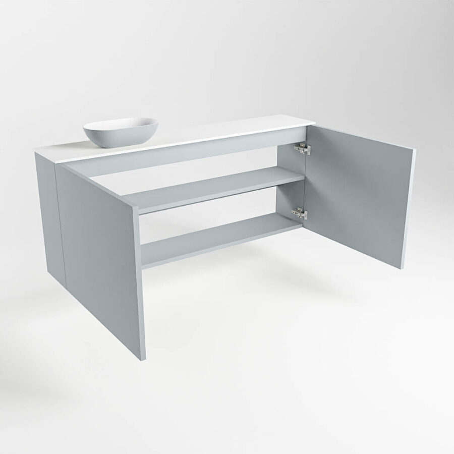 MONDIAZ FOWY toiletmeubel 120cm kleur clay. Waskom positie links kleur clay | talc. Met 1 kraangat - Afbeelding 6