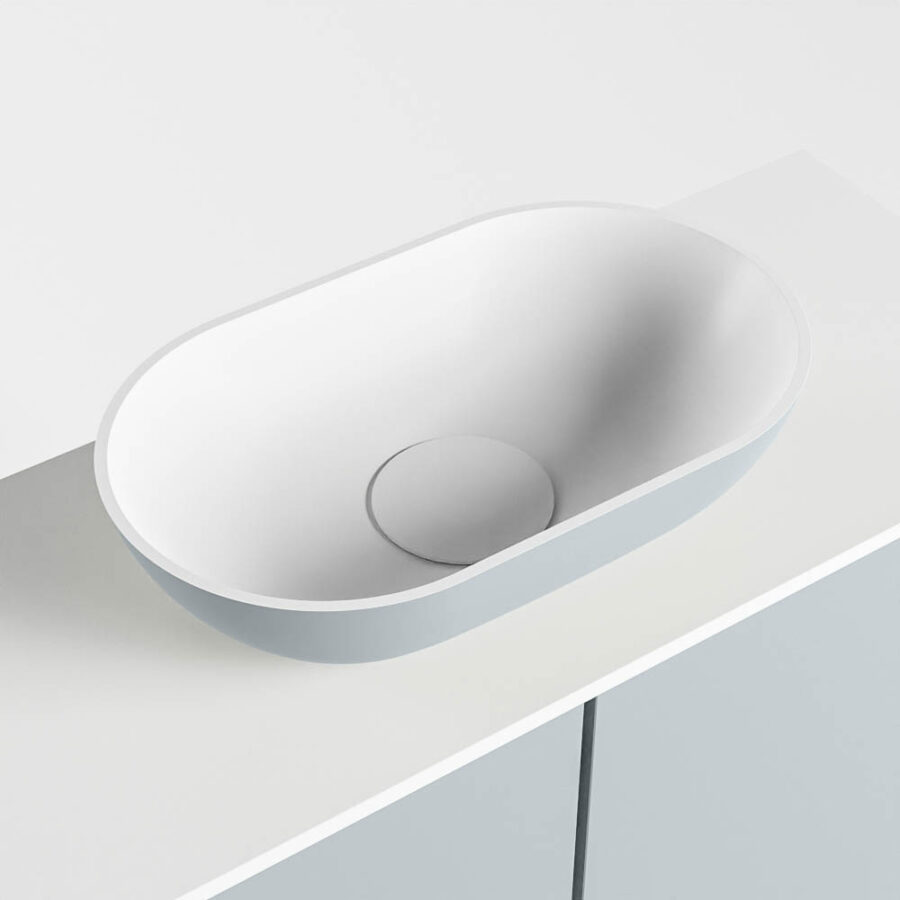 MONDIAZ FOWY toiletmeubel 60cm kleur clay. Waskom positie midden kleur clay | talc. Zonder kraangat - Afbeelding 7