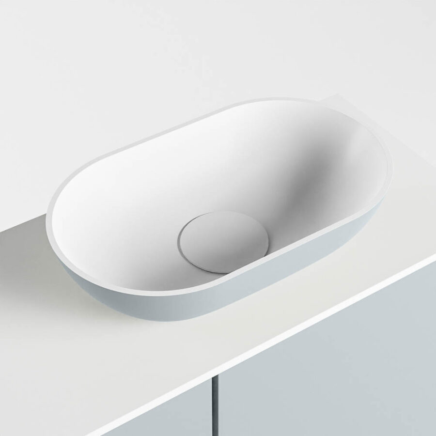 MONDIAZ FOWY toiletmeubel 60cm kleur clay. Waskom positie rechts kleur clay | talc. Zonder kraangat - Afbeelding 7