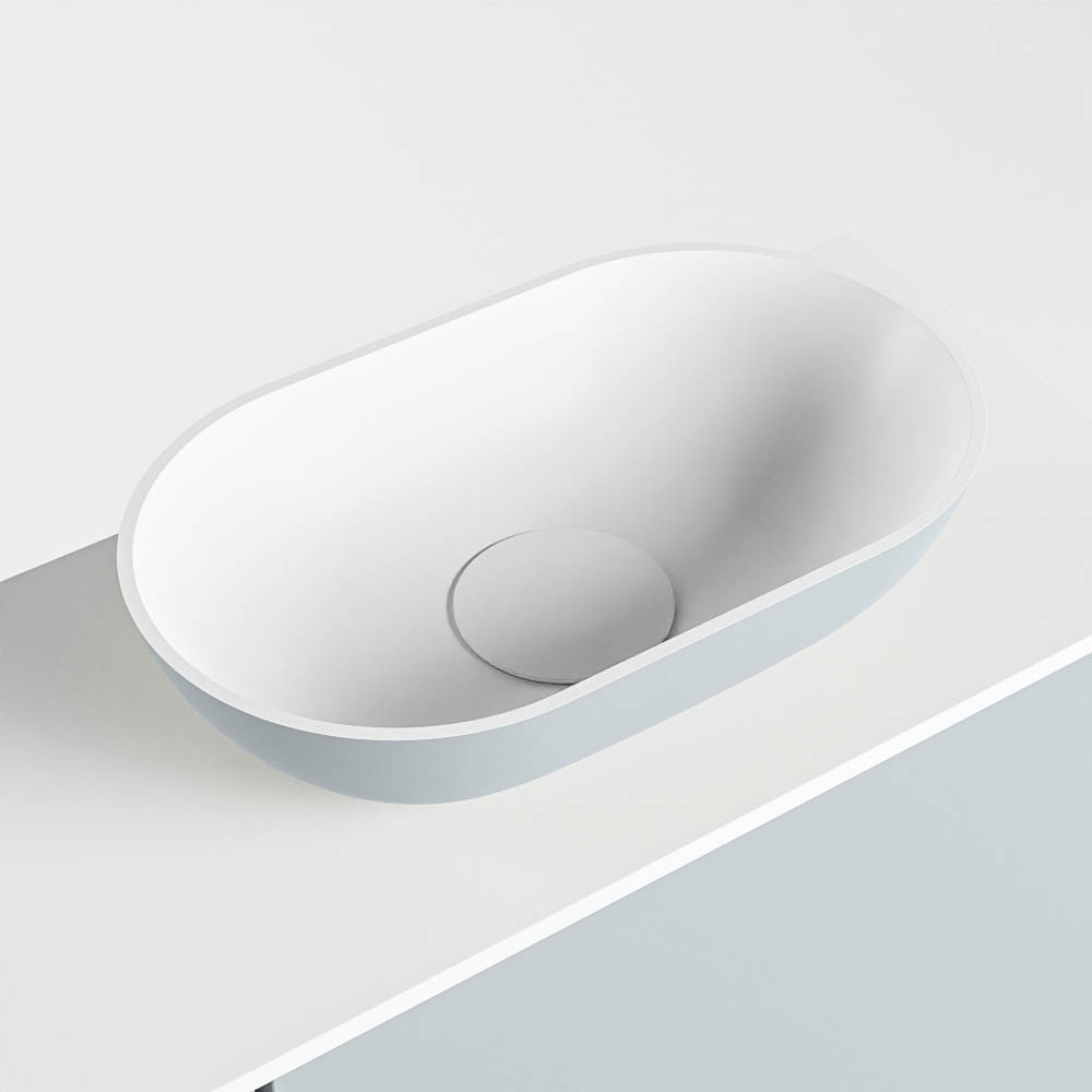 MONDIAZ FOWY toiletmeubel 80cm kleur clay. Waskom positie rechts kleur clay | talc. Zonder kraangat - Afbeelding 7