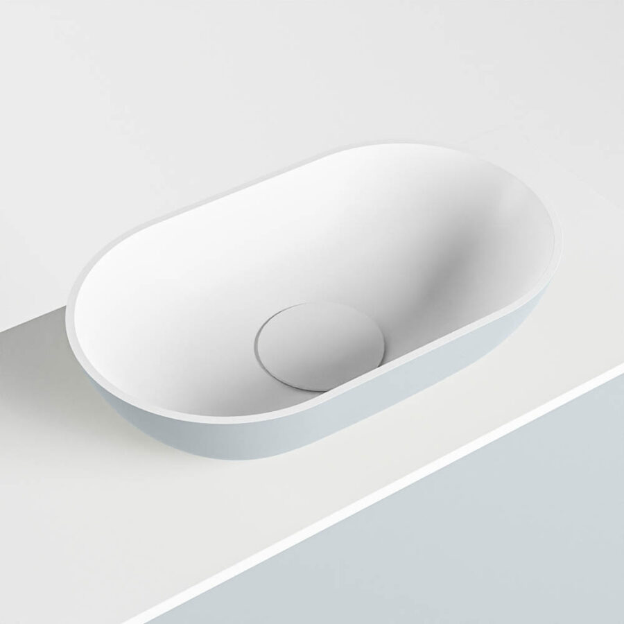 MONDIAZ FOWY toiletmeubel 100cm kleur clay. Waskom positie rechts kleur clay | talc. Met 1 kraangat - Afbeelding 7
