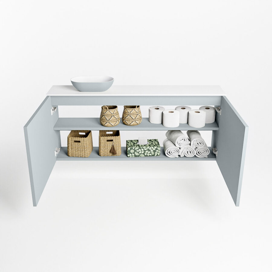 MONDIAZ FOWY toiletmeubel 120cm kleur clay. Waskom positie links kleur clay | talc. Zonder kraangat - Afbeelding 8