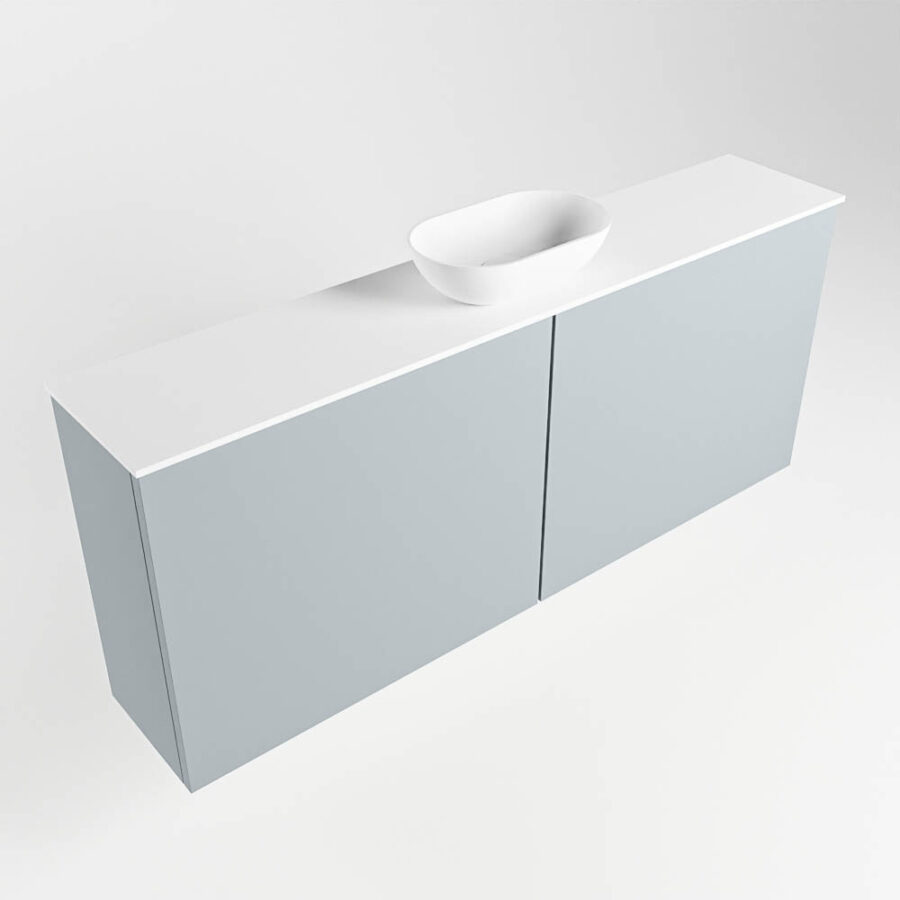 MONDIAZ FOWY toiletmeubel 120cm kleur clay. Waskom positie midden kleur talc | talc. Zonder kraangat - Afbeelding 4