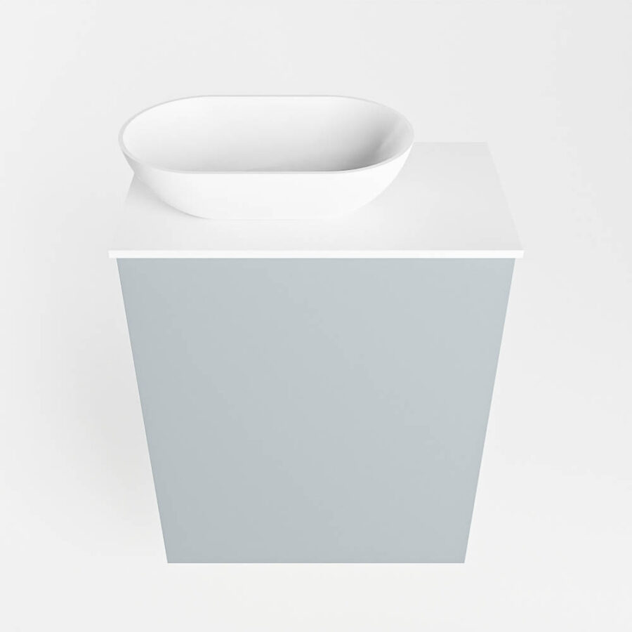MONDIAZ FOWY toiletmeubel 40cm kleur clay. Waskom positie links kleur talc | talc. Met 1 kraangat - Afbeelding 5