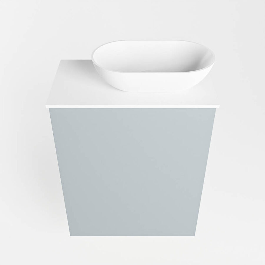 MONDIAZ FOWY toiletmeubel 40cm kleur clay. Waskom positie rechts kleur talc | talc. Met 1 kraangat - Afbeelding 5