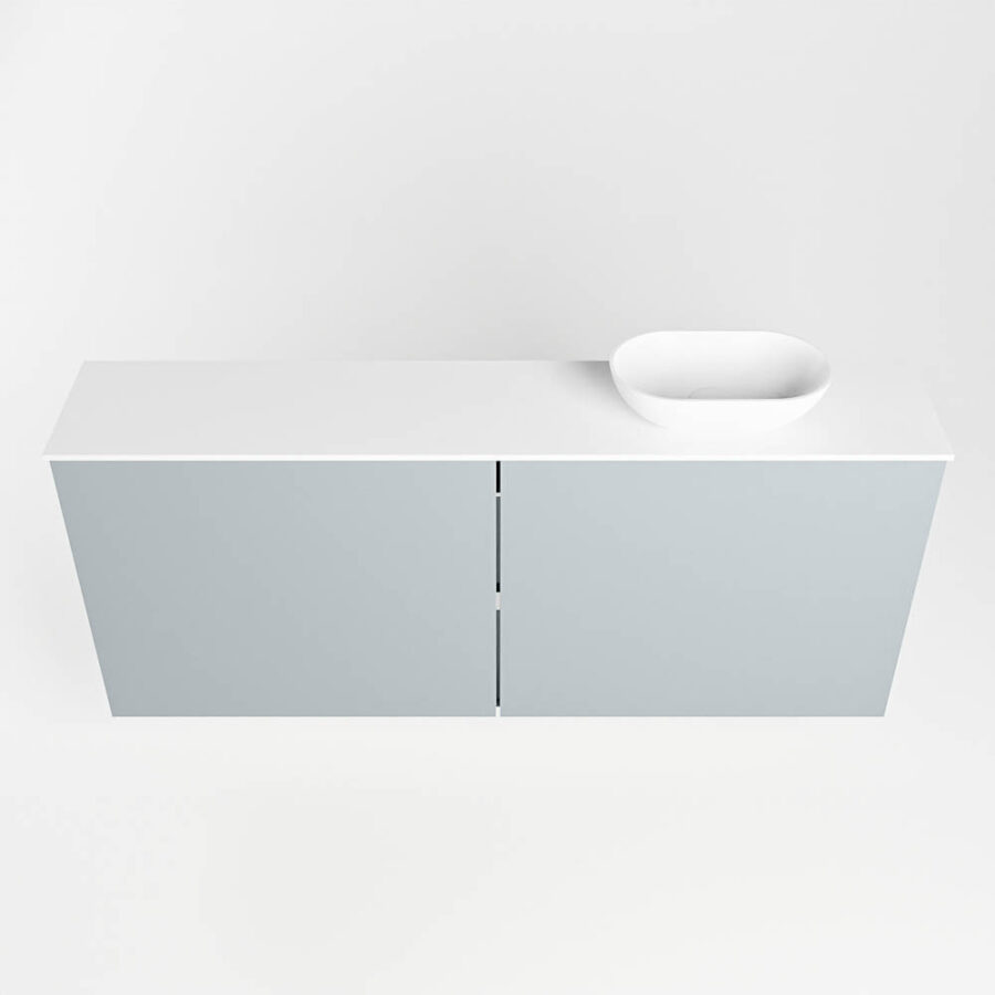 MONDIAZ FOWY toiletmeubel 120cm kleur clay. Waskom positie rechts kleur talc | talc. Met 1 kraangat - Afbeelding 5