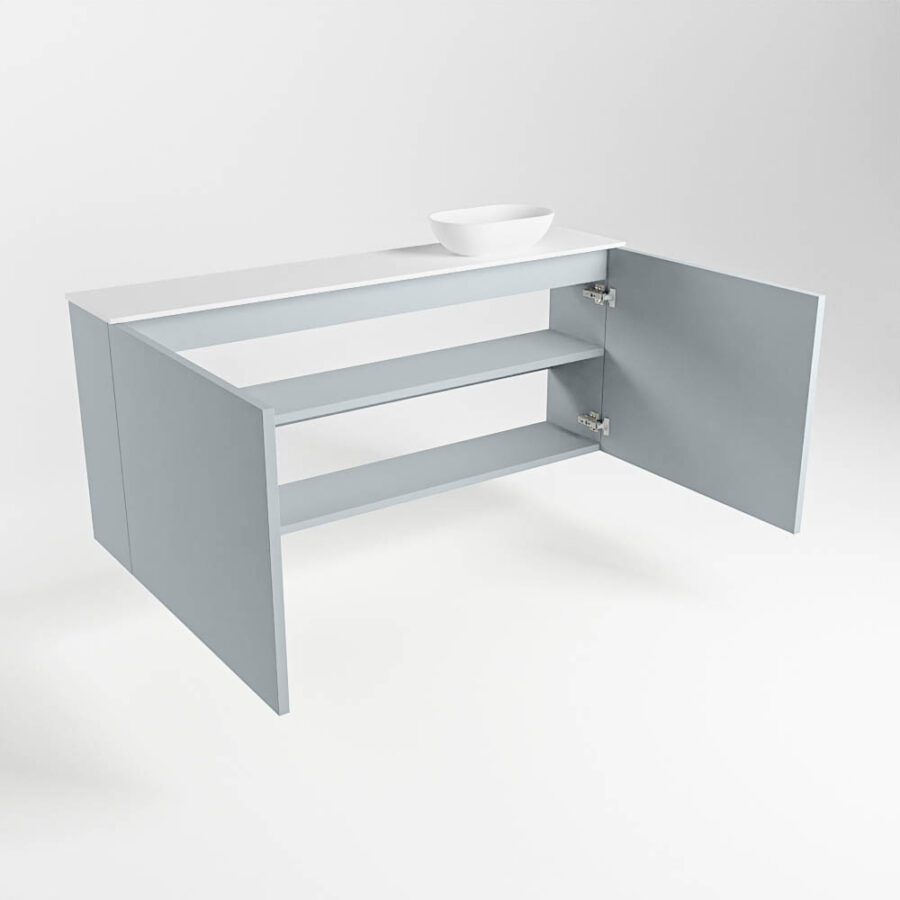 MONDIAZ FOWY toiletmeubel 120cm kleur clay. Waskom positie rechts kleur talc | talc. Met 1 kraangat - Afbeelding 6