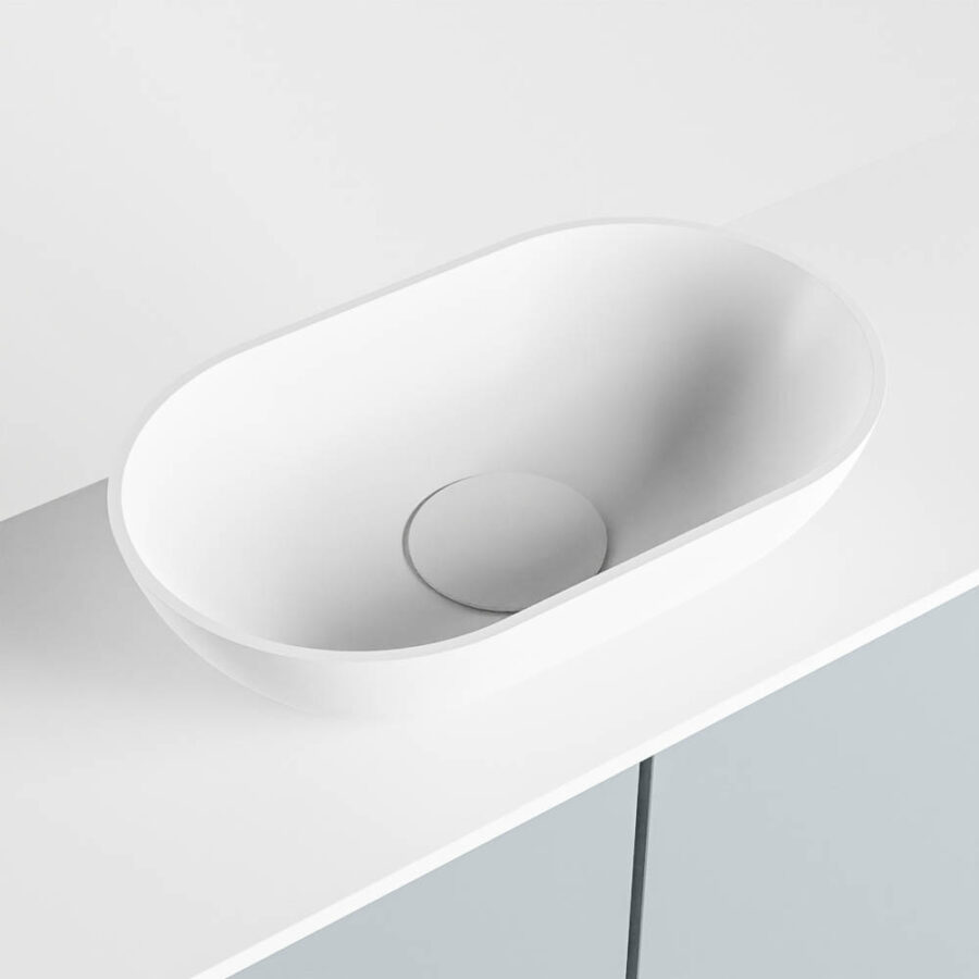 MONDIAZ FOWY toiletmeubel 100cm kleur clay. Waskom positie midden kleur talc | talc. Met 1 kraangat - Afbeelding 7