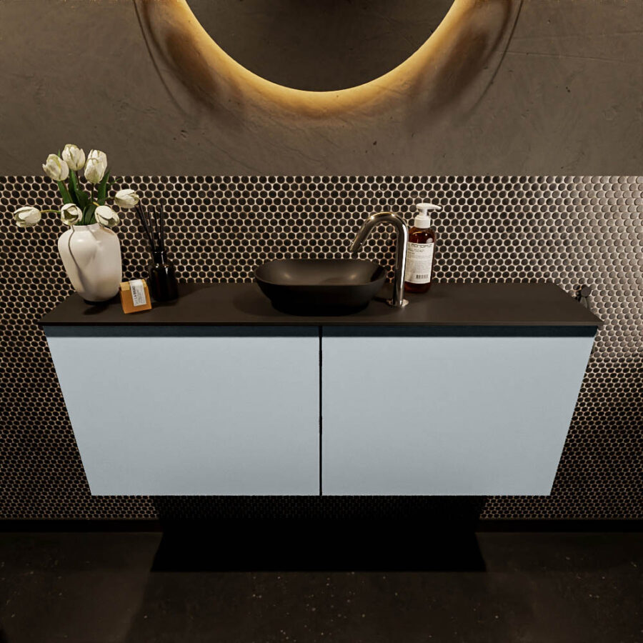 MONDIAZ FOWY toiletmeubel 120cm kleur clay. Waskom positie midden kleur urban | urban. Met 1 kraangat - Afbeelding 2