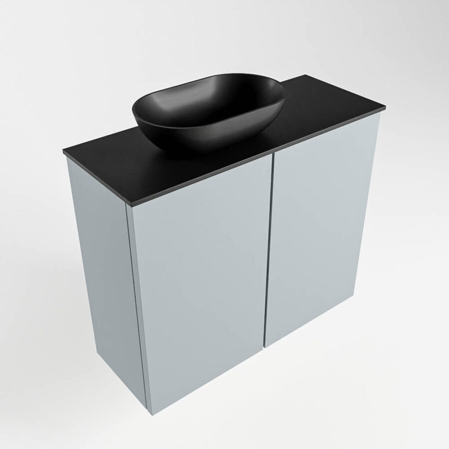 MONDIAZ FOWY toiletmeubel 60cm kleur clay. Waskom positie links kleur urban | urban. Met 1 kraangat - Afbeelding 4