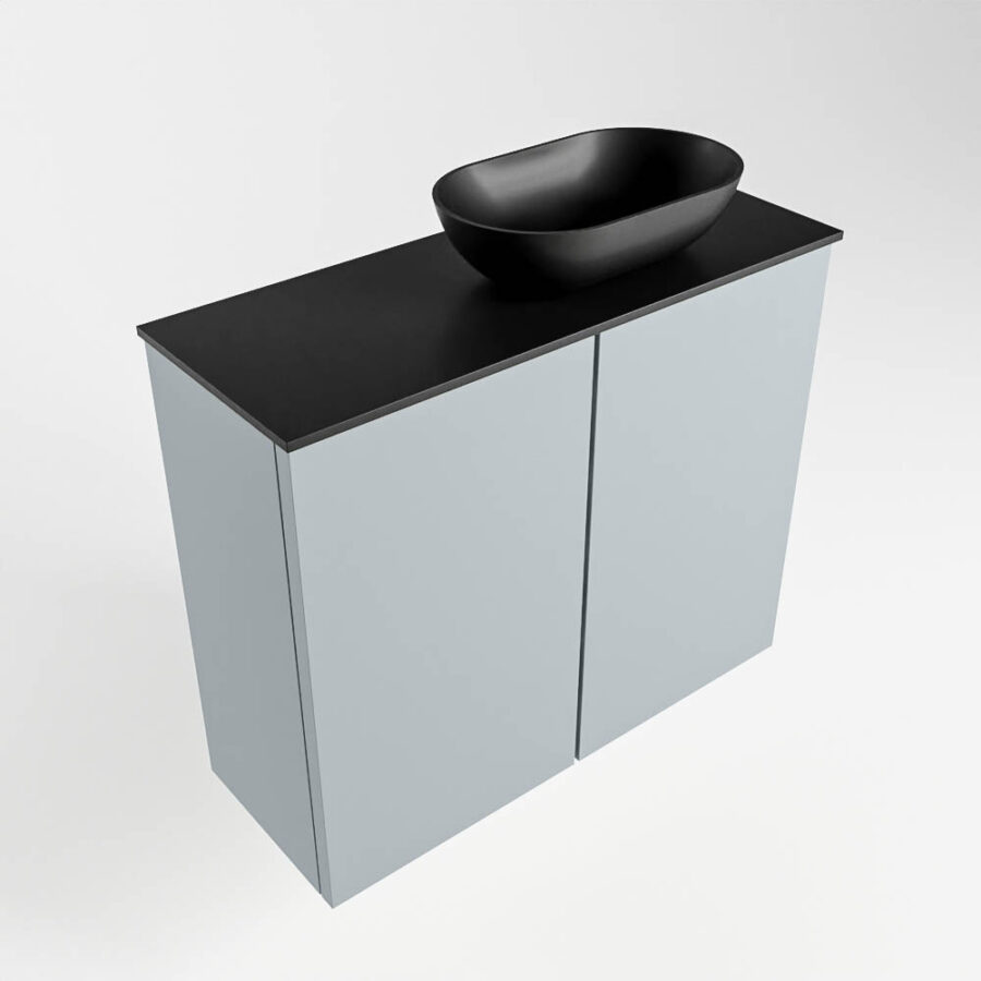MONDIAZ FOWY toiletmeubel 60cm kleur clay. Waskom positie rechts kleur urban | urban. Zonder kraangat - Afbeelding 4