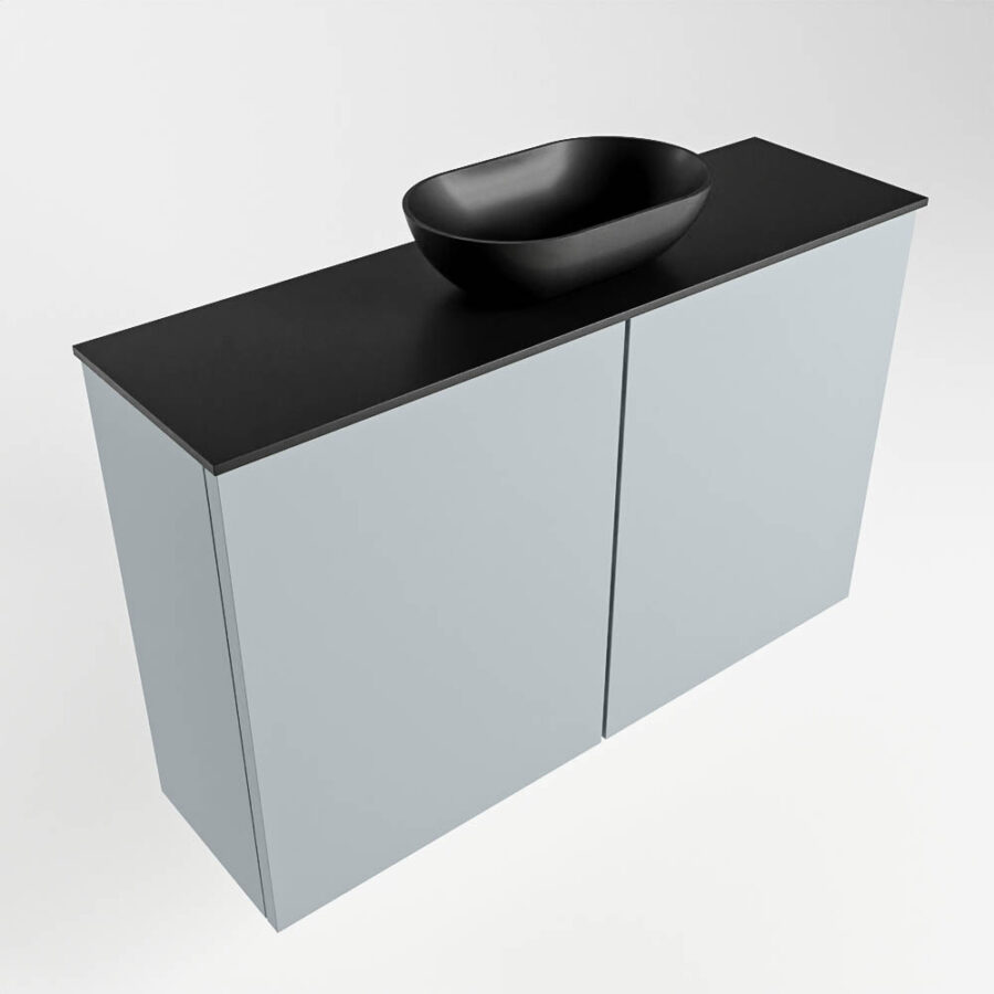 MONDIAZ FOWY toiletmeubel 80cm kleur clay. Waskom positie midden kleur urban | urban. Met 1 kraangat - Afbeelding 4