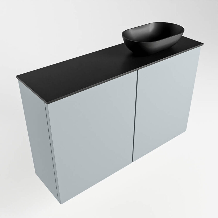 MONDIAZ FOWY toiletmeubel 80cm kleur clay. Waskom positie rechts kleur urban | urban. Met 1 kraangat - Afbeelding 4
