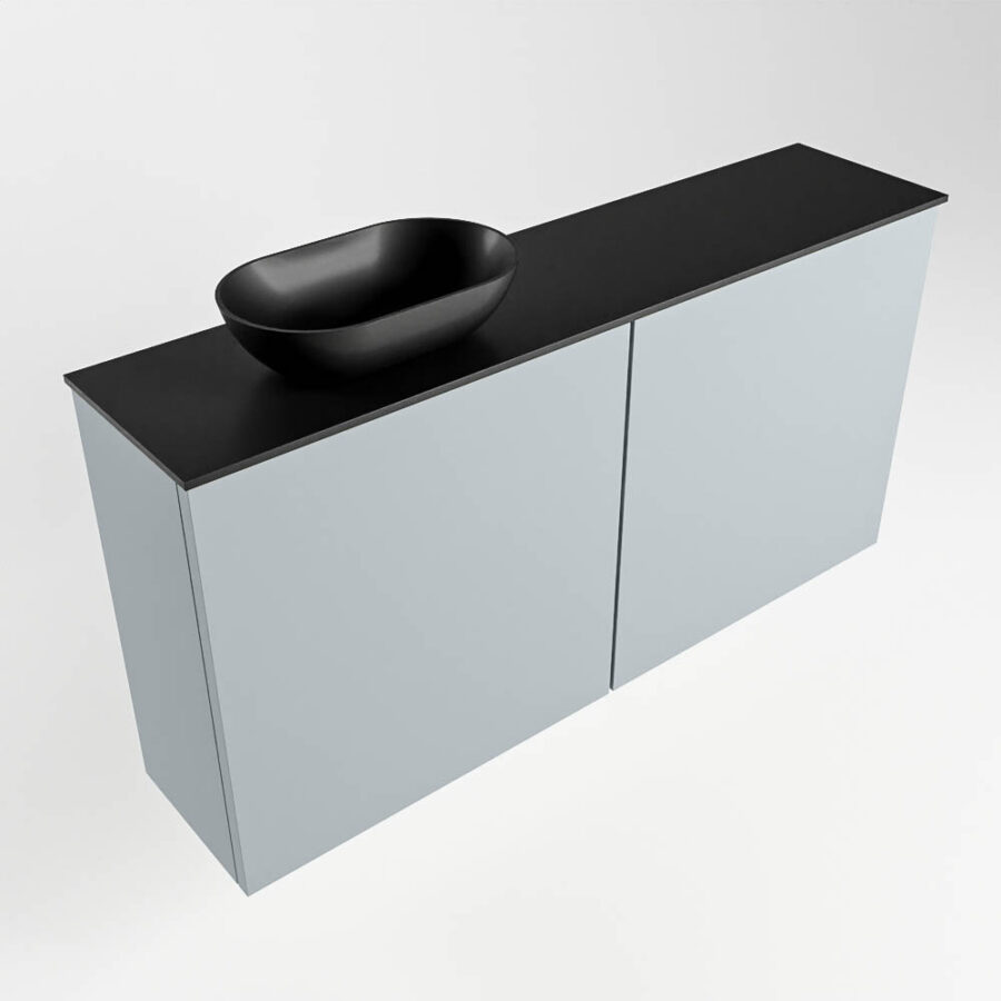 MONDIAZ FOWY toiletmeubel 100cm kleur clay. Waskom positie links kleur urban | urban. Zonder kraangat - Afbeelding 4