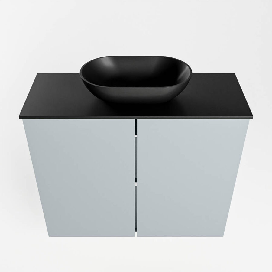 MONDIAZ FOWY toiletmeubel 60cm kleur clay. Waskom positie midden kleur urban | urban. Met 1 kraangat - Afbeelding 5