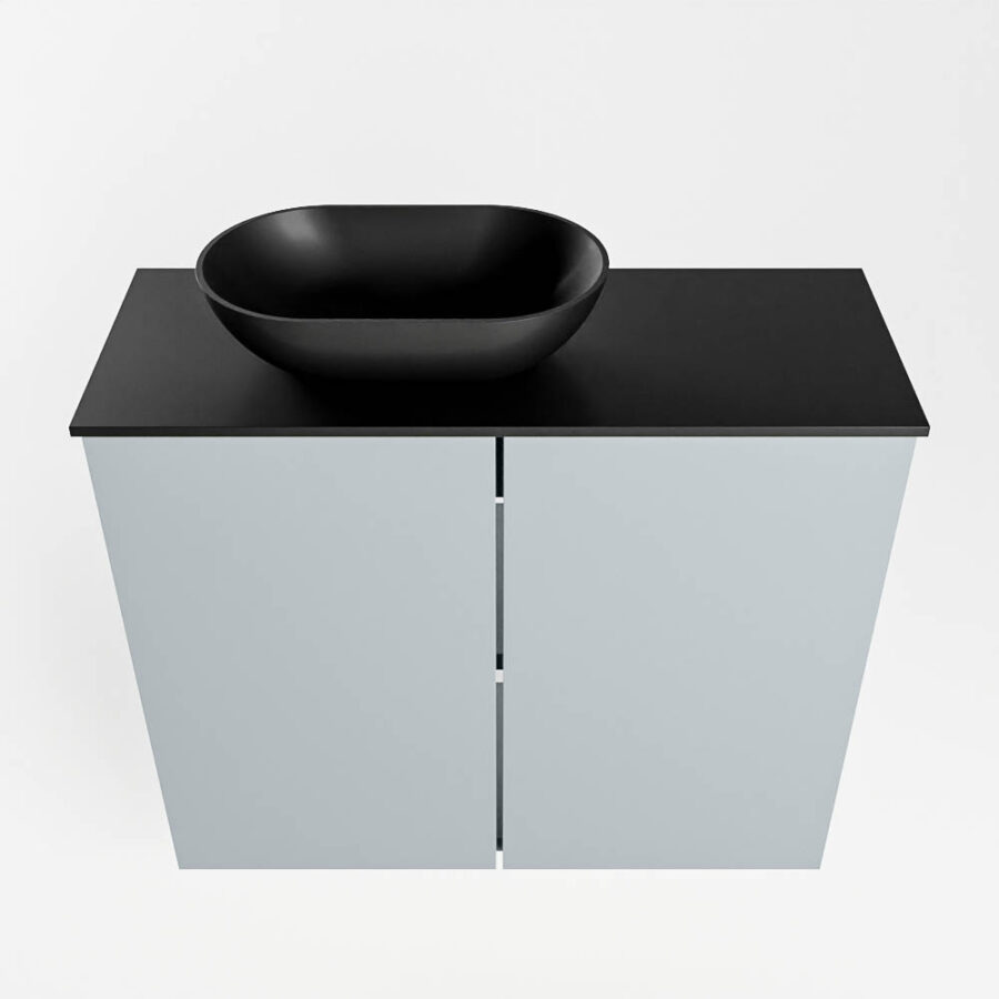 MONDIAZ FOWY toiletmeubel 60cm kleur clay. Waskom positie links kleur urban | urban. Met 1 kraangat - Afbeelding 5