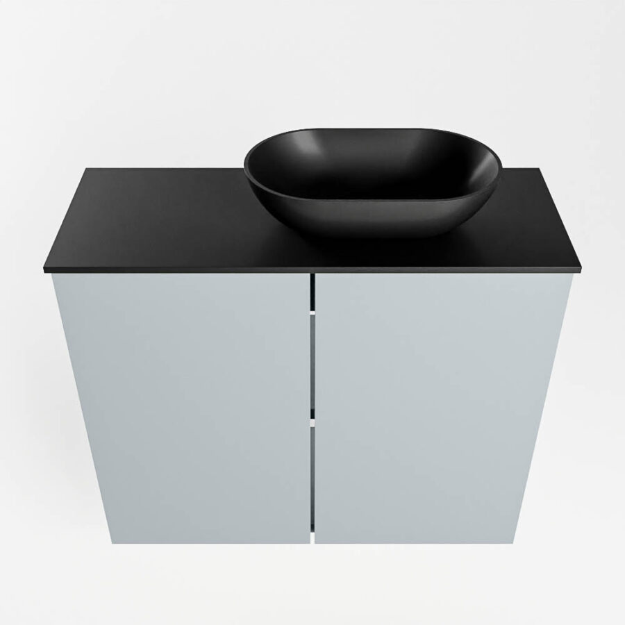 MONDIAZ FOWY toiletmeubel 60cm kleur clay. Waskom positie rechts kleur urban | urban. Met 1 kraangat - Afbeelding 5