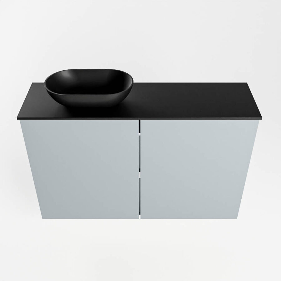 MONDIAZ FOWY toiletmeubel 80cm kleur clay. Waskom positie links kleur urban | urban. Met 1 kraangat - Afbeelding 5