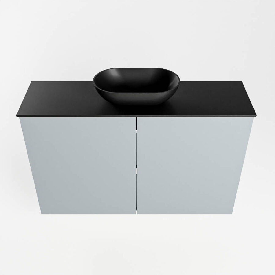 MONDIAZ FOWY toiletmeubel 80cm kleur clay. Waskom positie midden kleur urban | urban. Zonder kraangat - Afbeelding 5