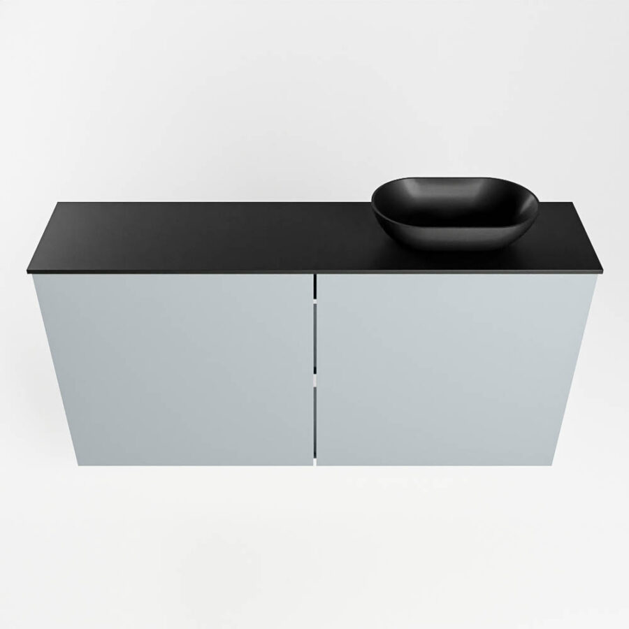 MONDIAZ FOWY toiletmeubel 100cm kleur clay. Waskom positie rechts kleur urban | urban. Met 1 kraangat - Afbeelding 5