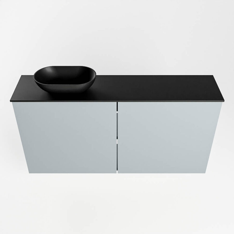 MONDIAZ FOWY toiletmeubel 100cm kleur clay. Waskom positie links kleur urban | urban. Zonder kraangat - Afbeelding 5