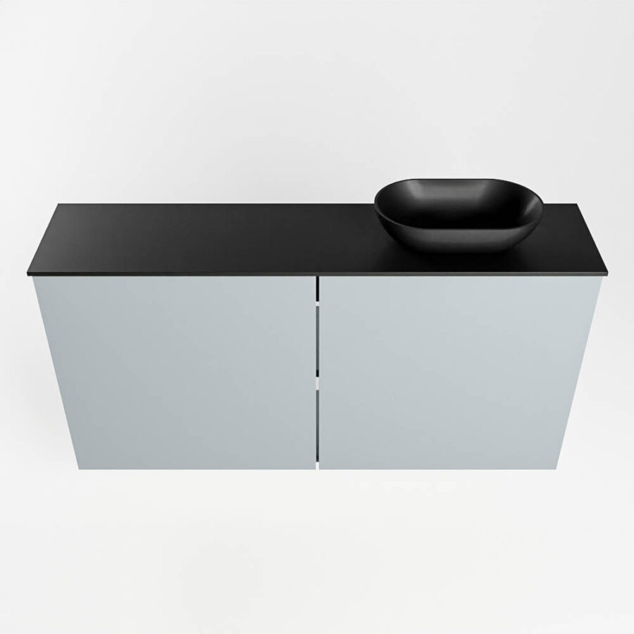 MONDIAZ FOWY toiletmeubel 100cm kleur clay. Waskom positie rechts kleur urban | urban. Zonder kraangat - Afbeelding 5