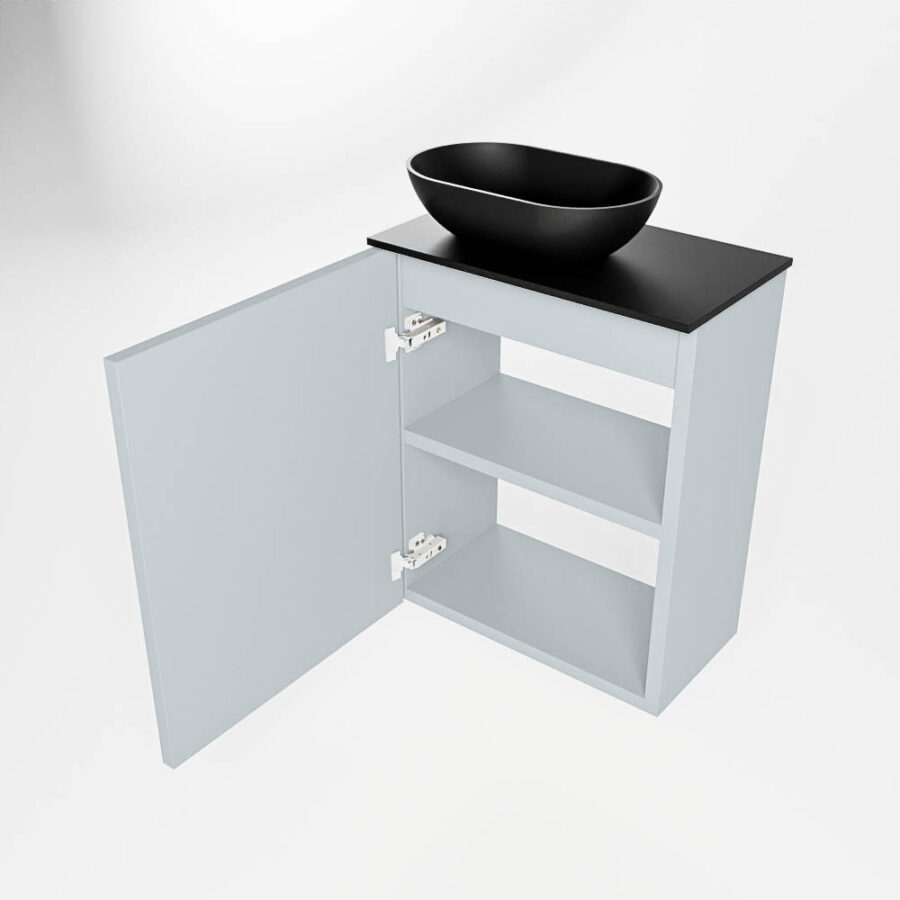 MONDIAZ FOWY toiletmeubel 40cm kleur clay. Waskom positie links kleur urban | urban. Met 1 kraangat - Afbeelding 6