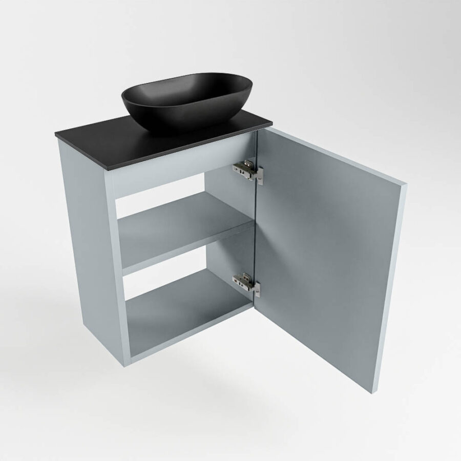 MONDIAZ FOWY toiletmeubel 40cm kleur clay. Waskom positie rechts kleur urban | urban. Met 1 kraangat - Afbeelding 6