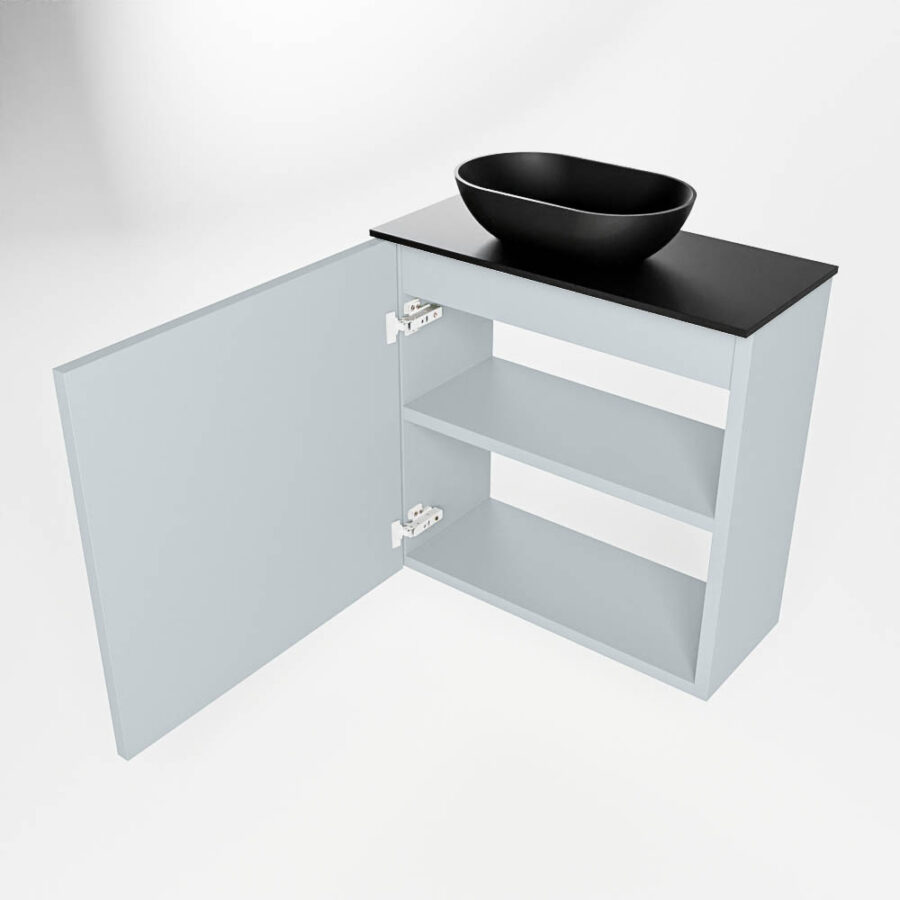 MONDIAZ FOWY toiletmeubel 50cm kleur clay. Waskom positie links kleur urban | urban. Met 1 kraangat - Afbeelding 6