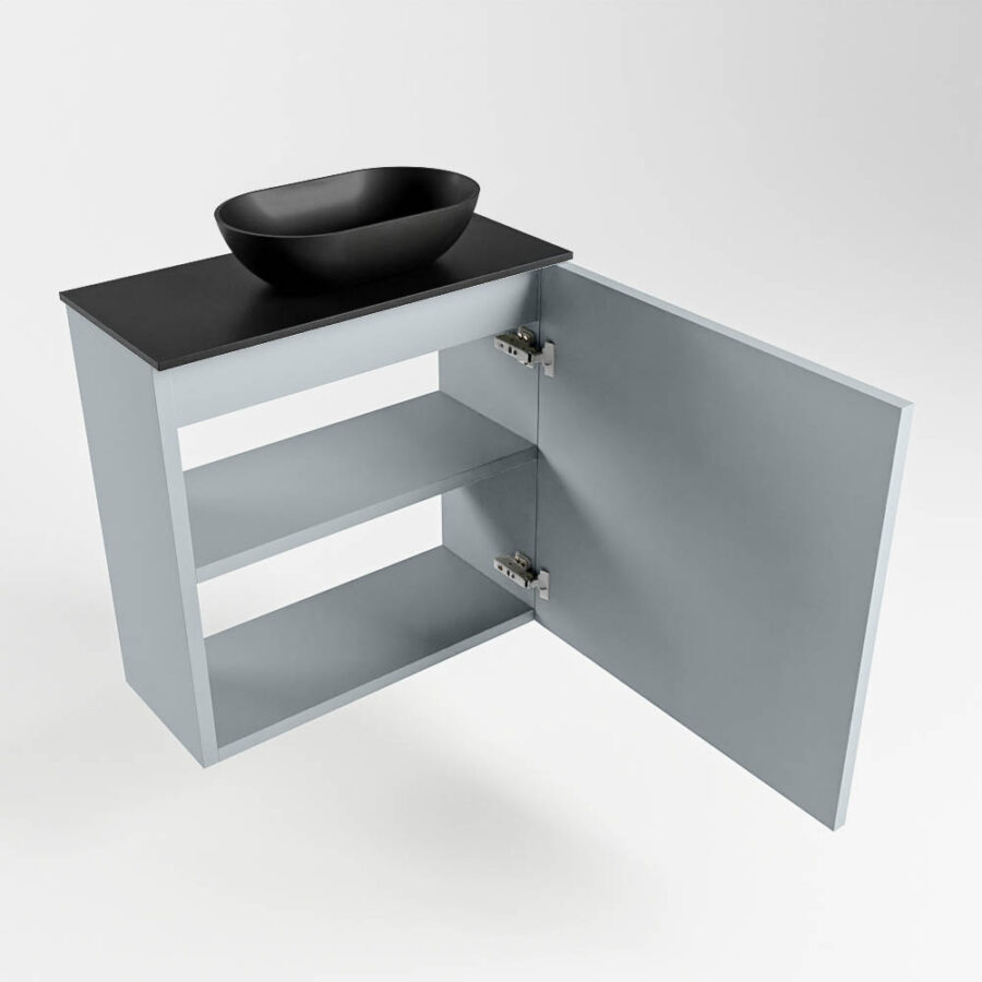 MONDIAZ FOWY toiletmeubel 50cm kleur clay. Waskom positie rechts kleur urban | urban. Met 1 kraangat - Afbeelding 6