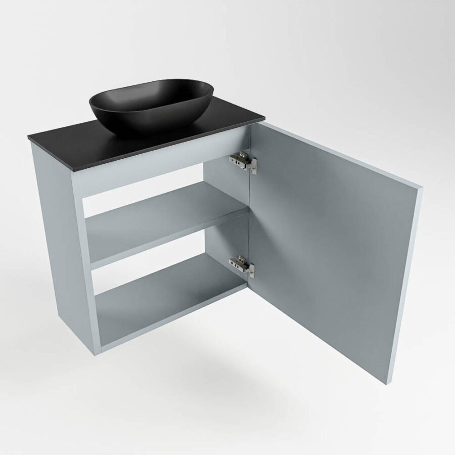 MONDIAZ FOWY toiletmeubel 50cm kleur clay. Waskom positie midden kleur urban | urban. Zonder kraangat - Afbeelding 6