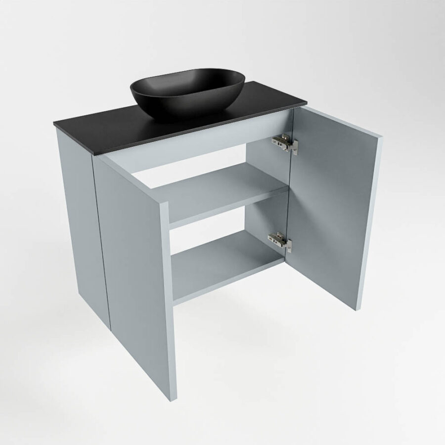 MONDIAZ FOWY toiletmeubel 60cm kleur clay. Waskom positie midden kleur urban | urban. Met 1 kraangat - Afbeelding 6