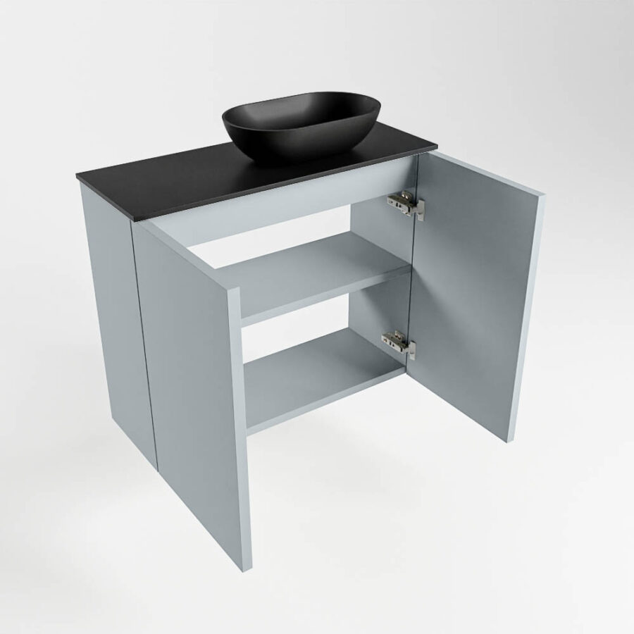 MONDIAZ FOWY toiletmeubel 60cm kleur clay. Waskom positie rechts kleur urban | urban. Zonder kraangat - Afbeelding 6