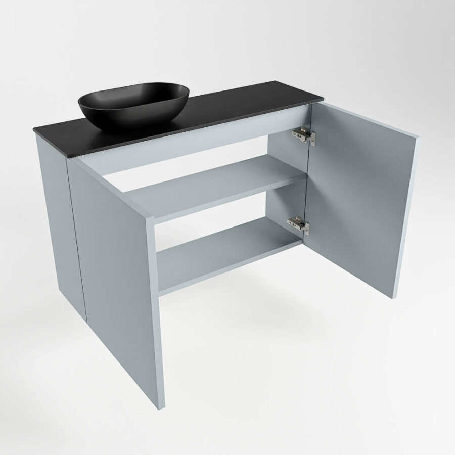 MONDIAZ FOWY toiletmeubel 80cm kleur clay. Waskom positie links kleur urban | urban. Met 1 kraangat - Afbeelding 6