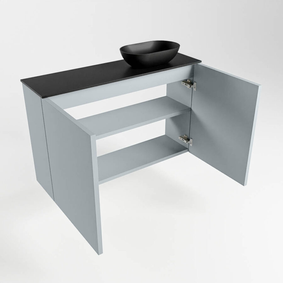 MONDIAZ FOWY toiletmeubel 80cm kleur clay. Waskom positie rechts kleur urban | urban. Met 1 kraangat - Afbeelding 6