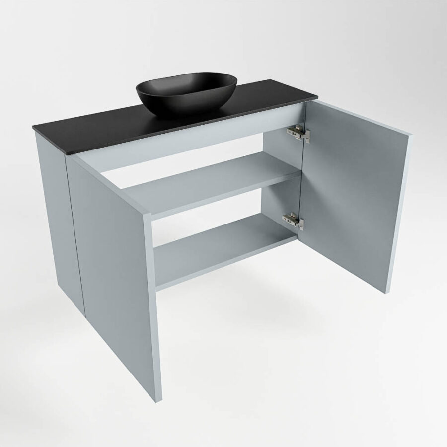 MONDIAZ FOWY toiletmeubel 80cm kleur clay. Waskom positie midden kleur urban | urban. Zonder kraangat - Afbeelding 6