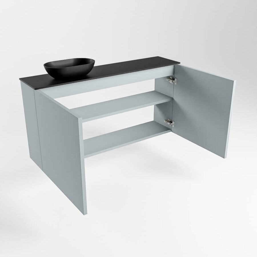MONDIAZ FOWY toiletmeubel 100cm kleur clay. Waskom positie links kleur urban | urban. Zonder kraangat - Afbeelding 6