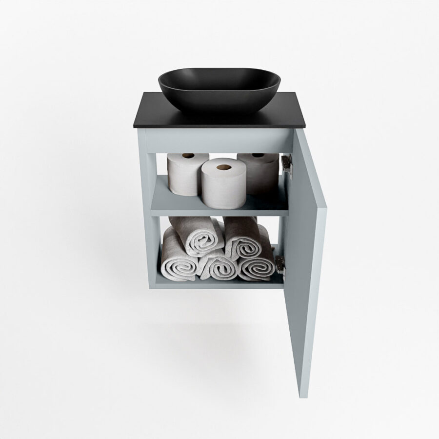MONDIAZ FOWY toiletmeubel 40cm kleur clay. Waskom positie midden kleur urban | urban. Zonder kraangat - Afbeelding 8