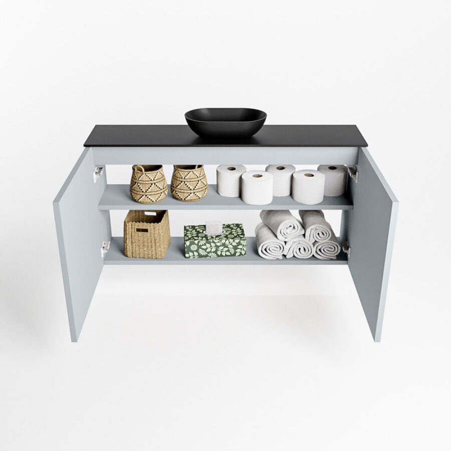 MONDIAZ FOWY toiletmeubel 100cm kleur clay. Waskom positie midden kleur urban | urban. Met 1 kraangat - Afbeelding 8