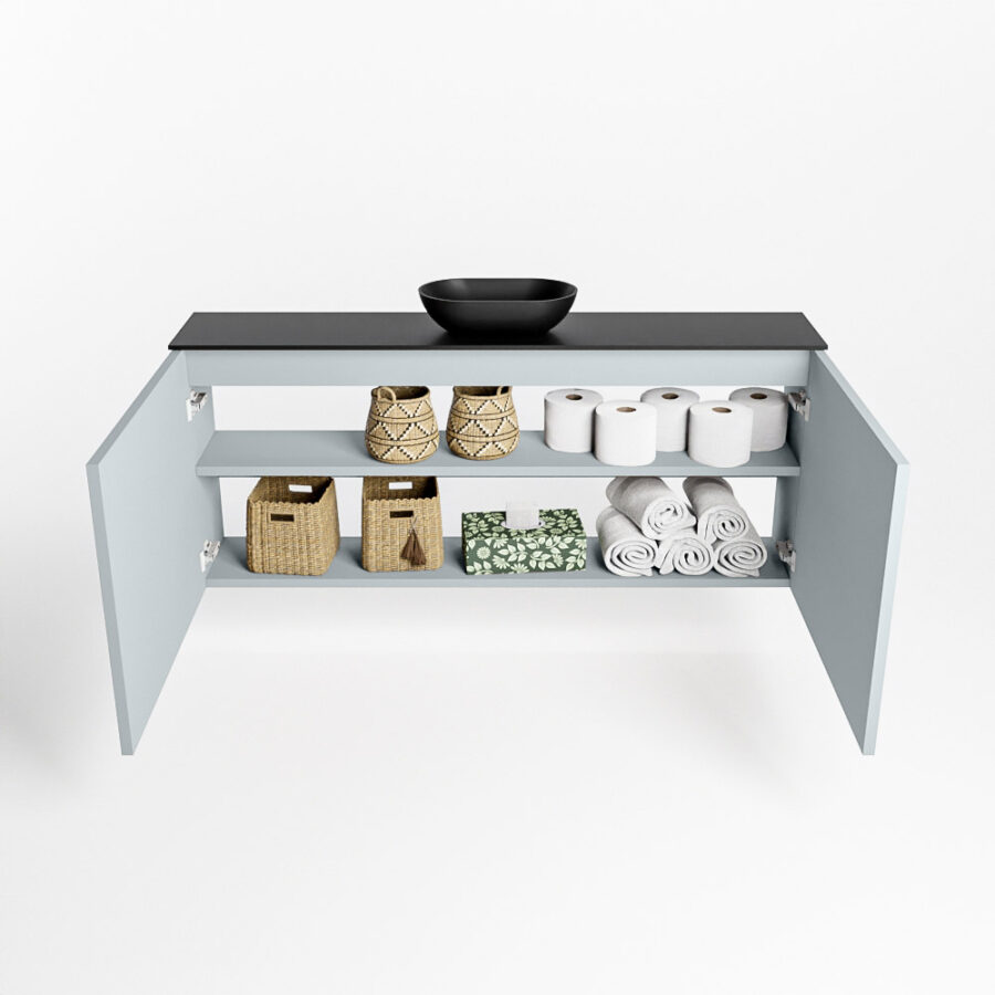 MONDIAZ FOWY toiletmeubel 120cm kleur clay. Waskom positie midden kleur urban | urban. Met 1 kraangat - Afbeelding 8