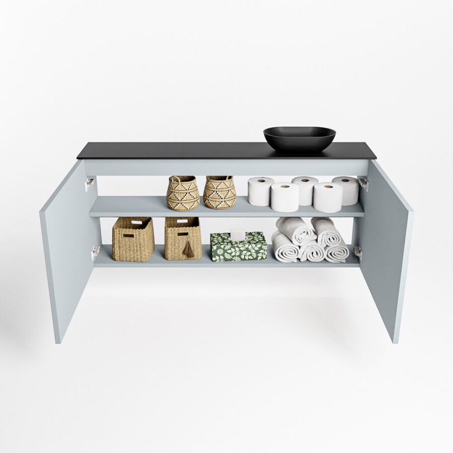 MONDIAZ FOWY toiletmeubel 120cm kleur clay. Waskom positie rechts kleur urban | urban. Met 1 kraangat - Afbeelding 8