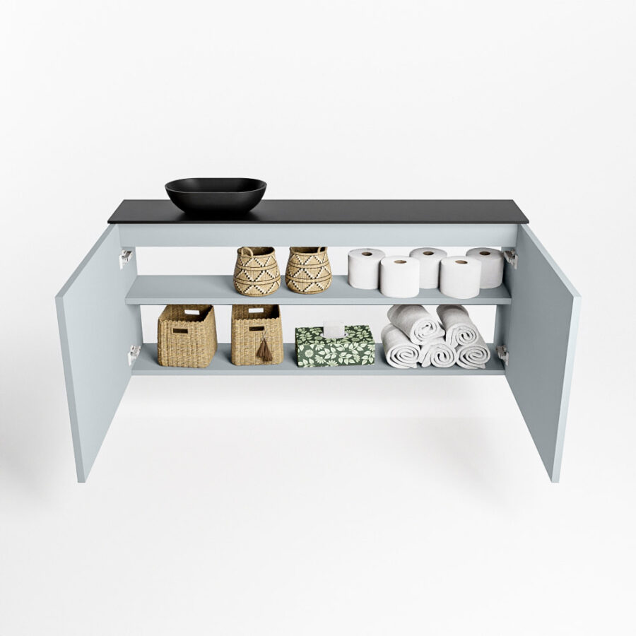 MONDIAZ FOWY toiletmeubel 120cm kleur clay. Waskom positie links kleur urban | urban. Zonder kraangat - Afbeelding 8