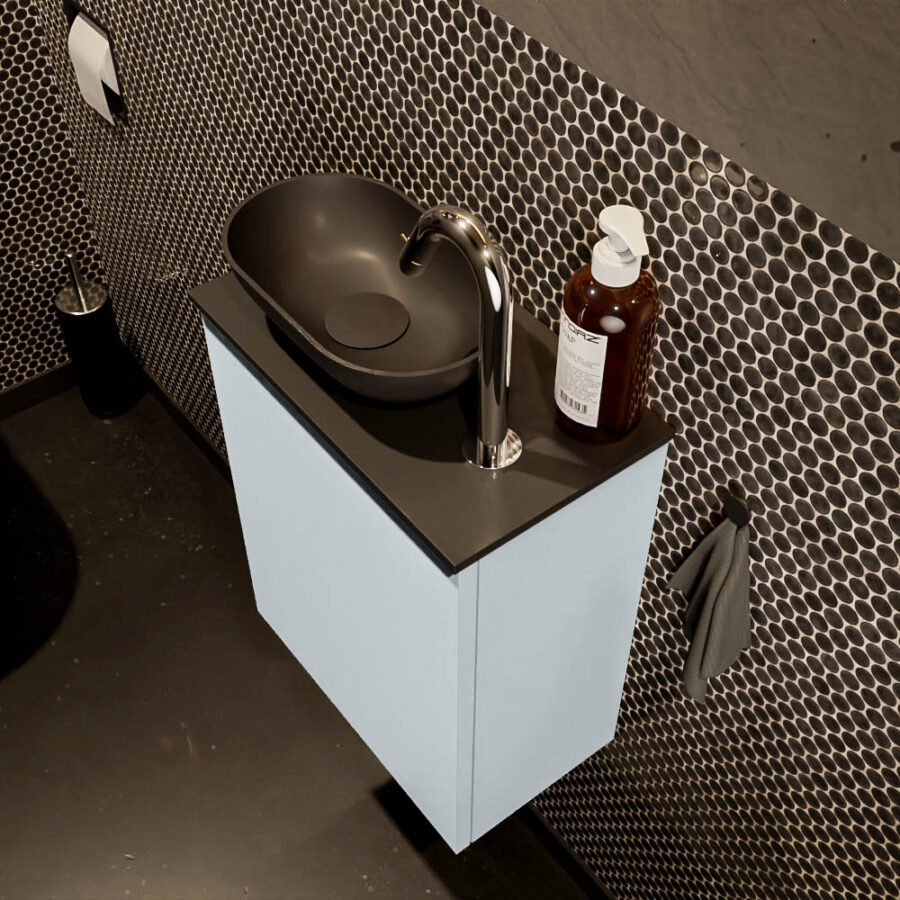 MONDIAZ FOWY toiletmeubel 40cm kleur clay. Waskom positie links kleur urban | urban. Met 1 kraangat - Afbeelding 3